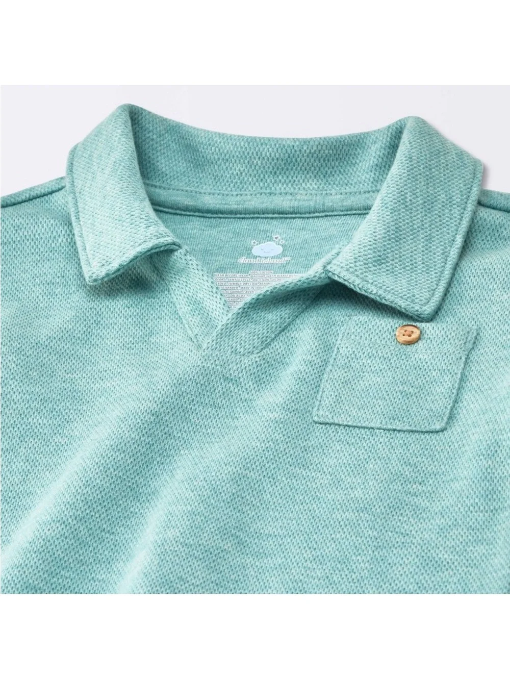 cloud island Mint Green Polo Shirt & Shorts Set